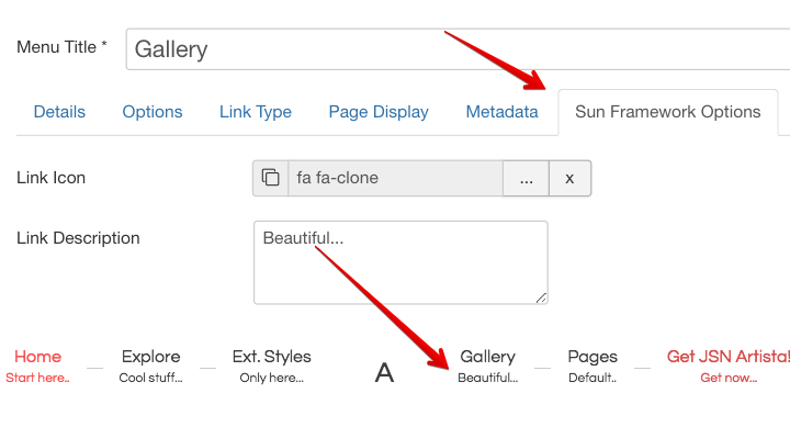 Main Menu Rich Text Settings