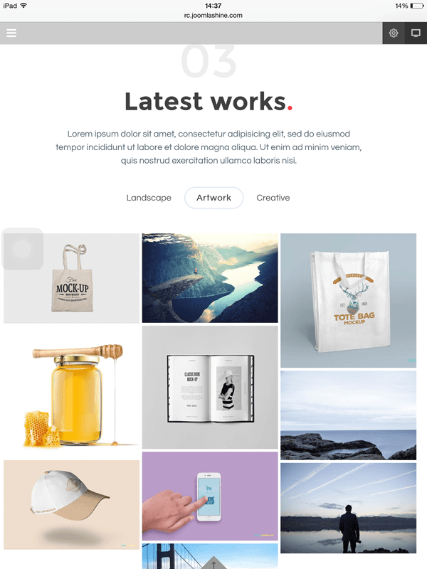 Mobile Ipad layout overview