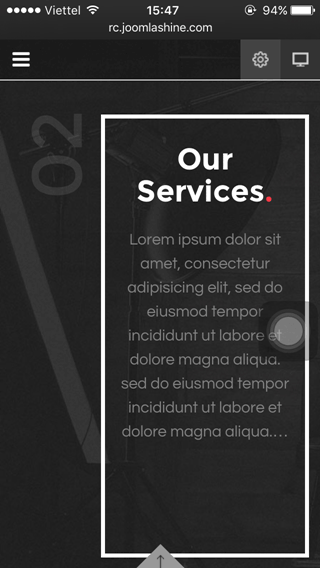 Mobile layout overview